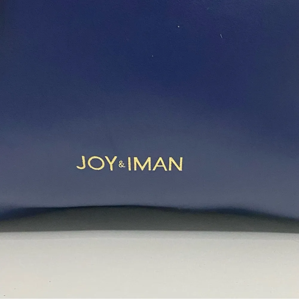 JOY & IMAN Tassel Chic Leather Handbag with Fabric - Image 4