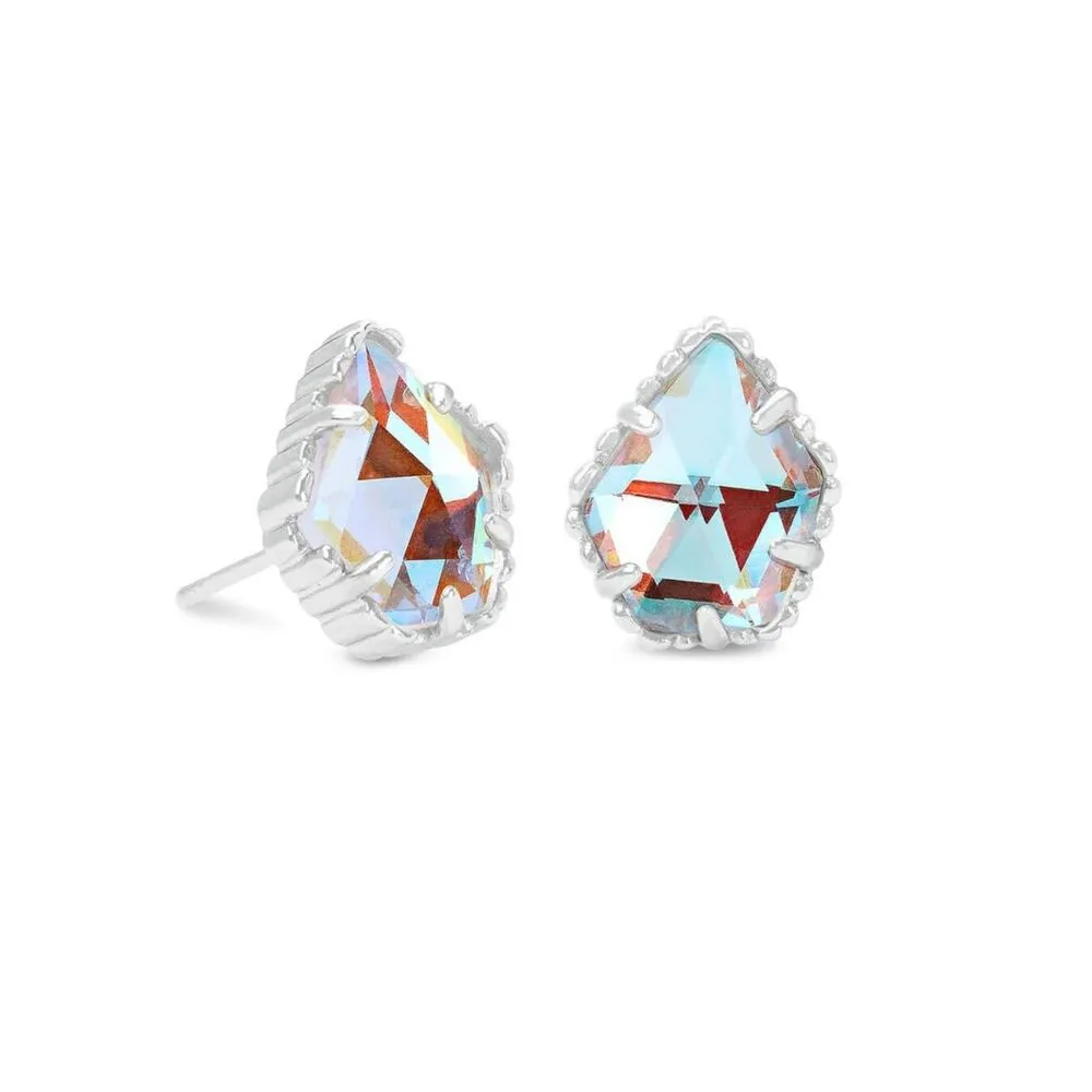 NWT! Kendra Scott Tessa Silver Stud Earrings in Dichroic Glass - Image 2