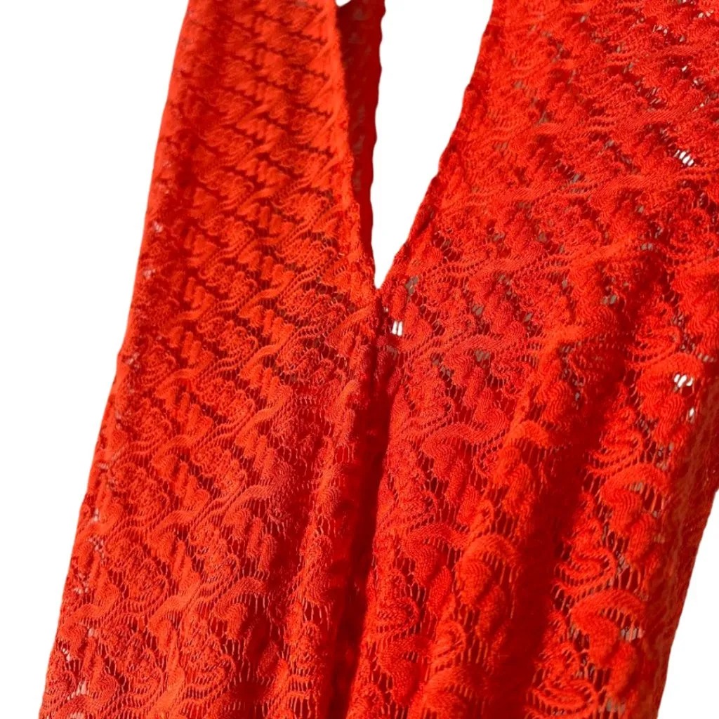 Apt 9 Crochet Maxi Dress "Tangerine Tango" Womens XS - Image 5