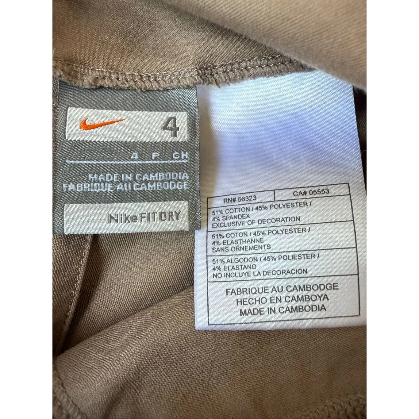Vintage Nike Fit Dry Tan Skort with V-Back and Embroidered Logo Size S/4 - Image 5