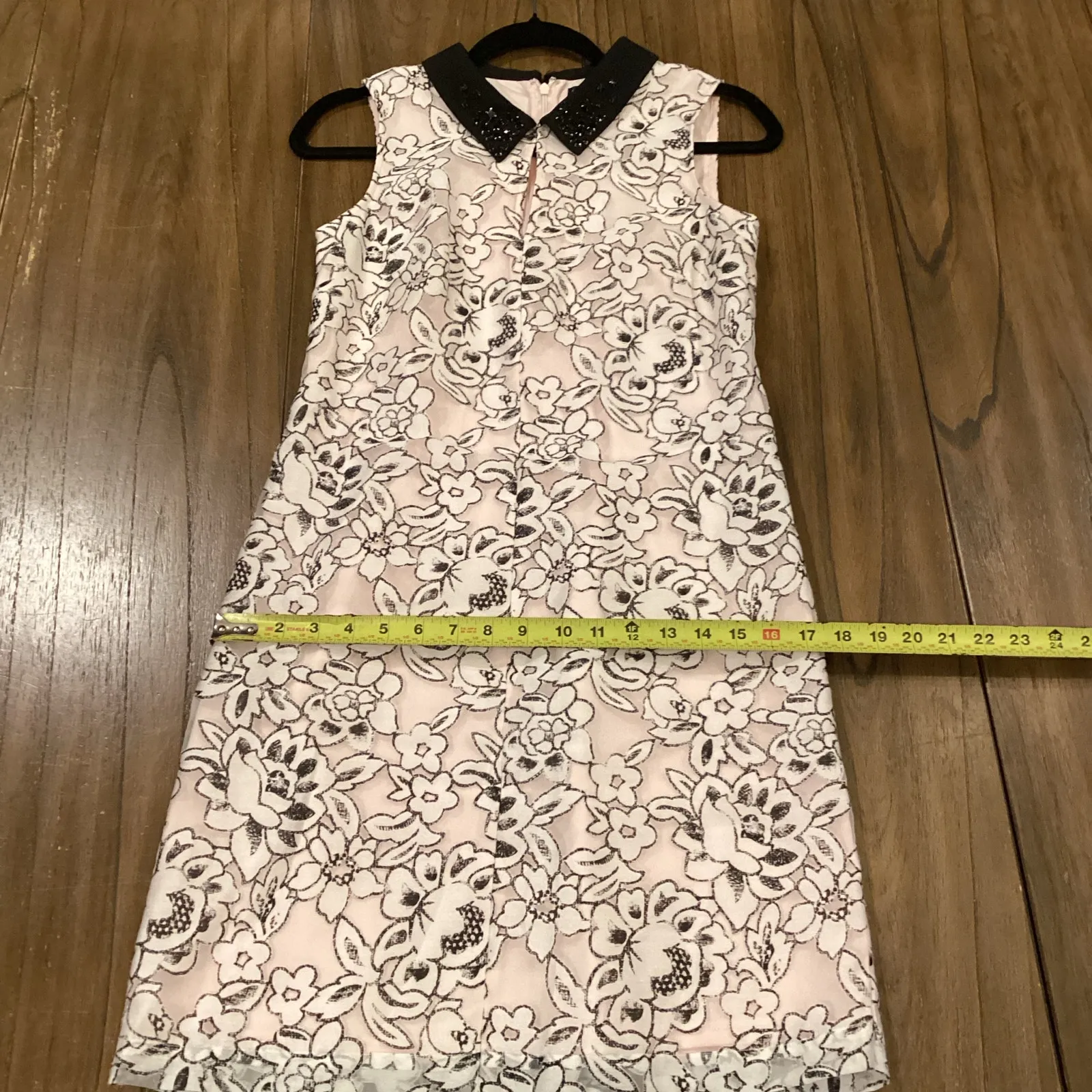 Karl Lagerfeld sleeveless floral lace embroidered collar pink mini dress 2 - Image 6