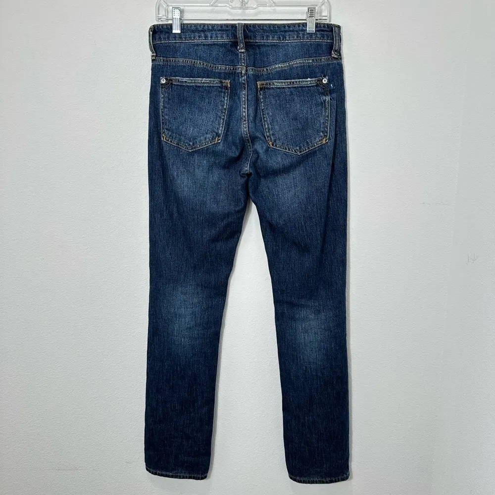 Pilcro Anthropologie 27 TALL Medium Wash‎ Jeans Distressed Slim Boyfriend Crop - Image 5