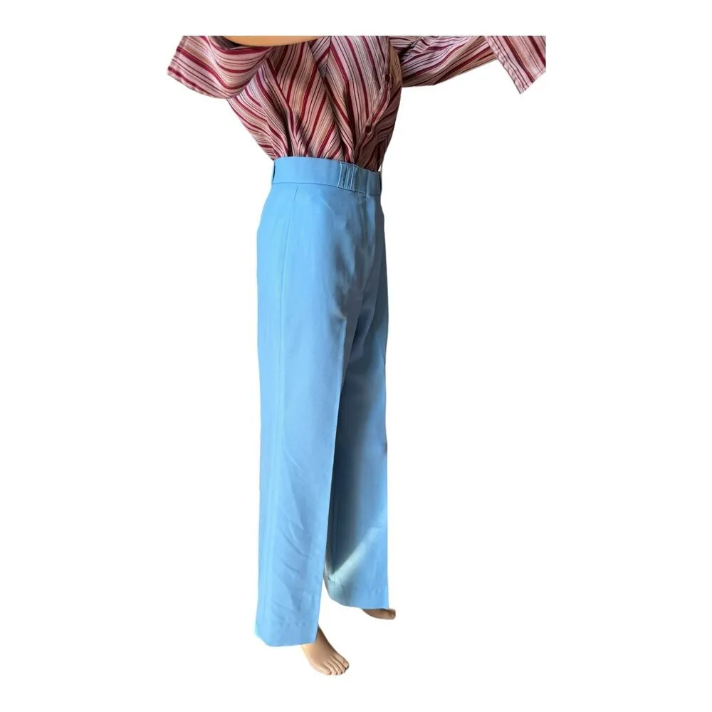 Vintage 60s suit yourself by Alexanders Blue High Rise wide leg Trousers size XS - Image 8