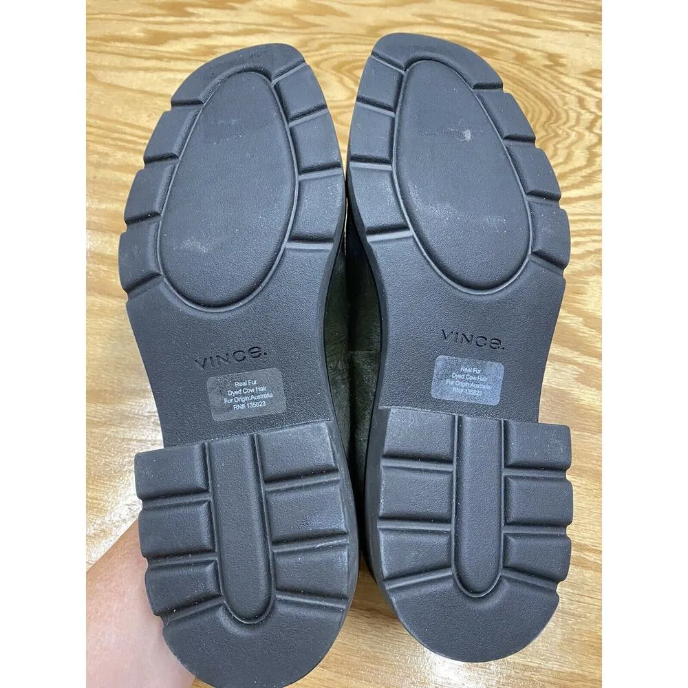 Vince Robin Penny Loafers 10 Fur Low Top Slip-On Square Toe Casual Shoes S56 - Image 9