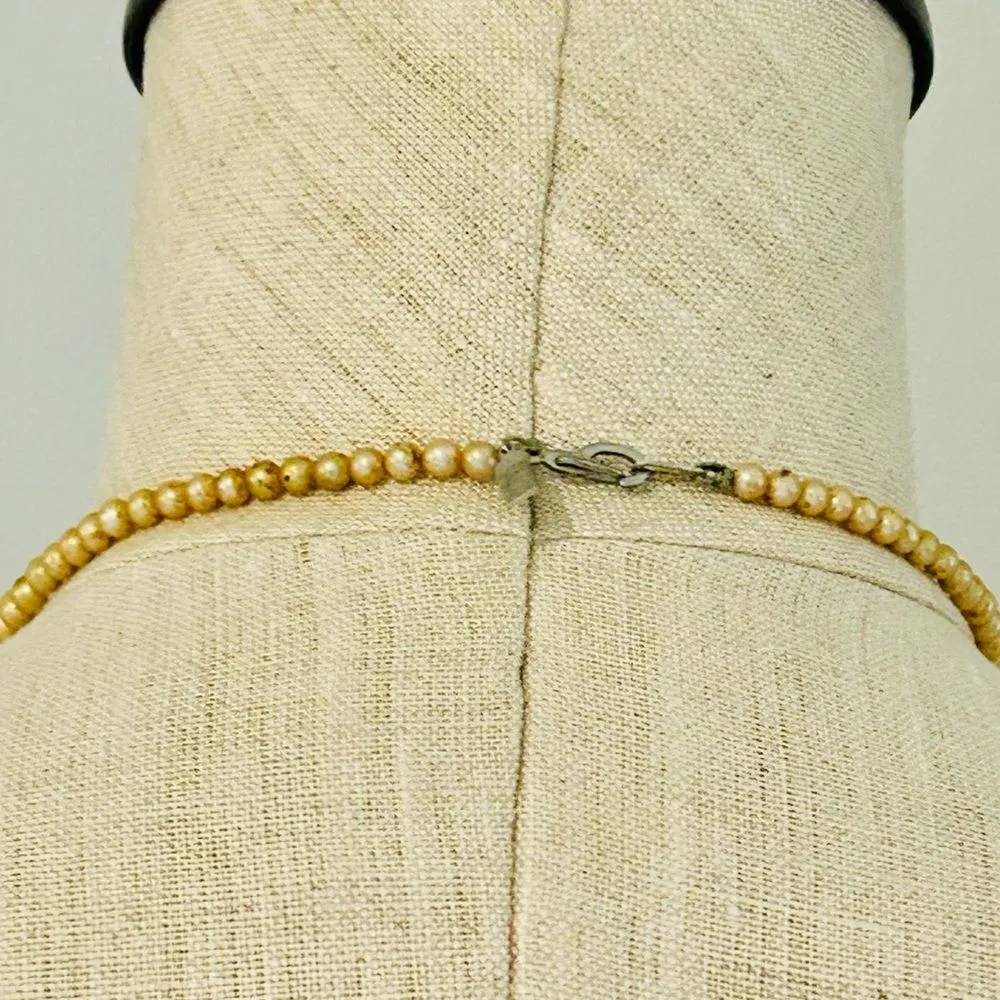 Vintage Marvella Strand of Creamy Champagne Simulated Pearls White - Image 5