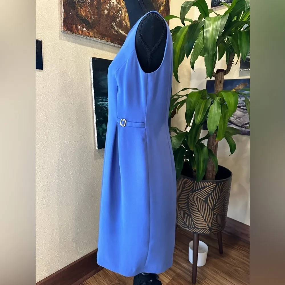 Liz Claiborne Blue Purple Midi Dress Size 10 - Image 3