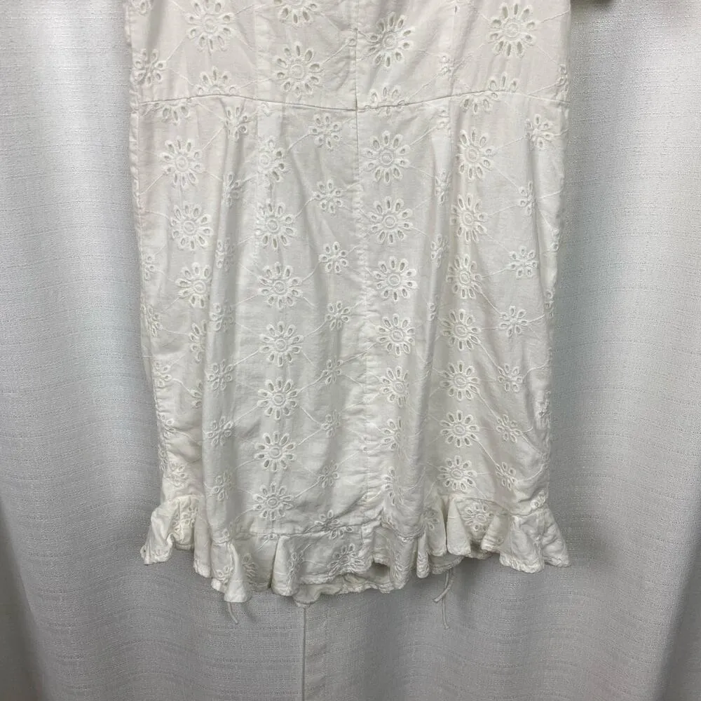 Hello Molly White Eyelet Saved By The Bell Mini Dress Sz.L/US 8 - Image 14
