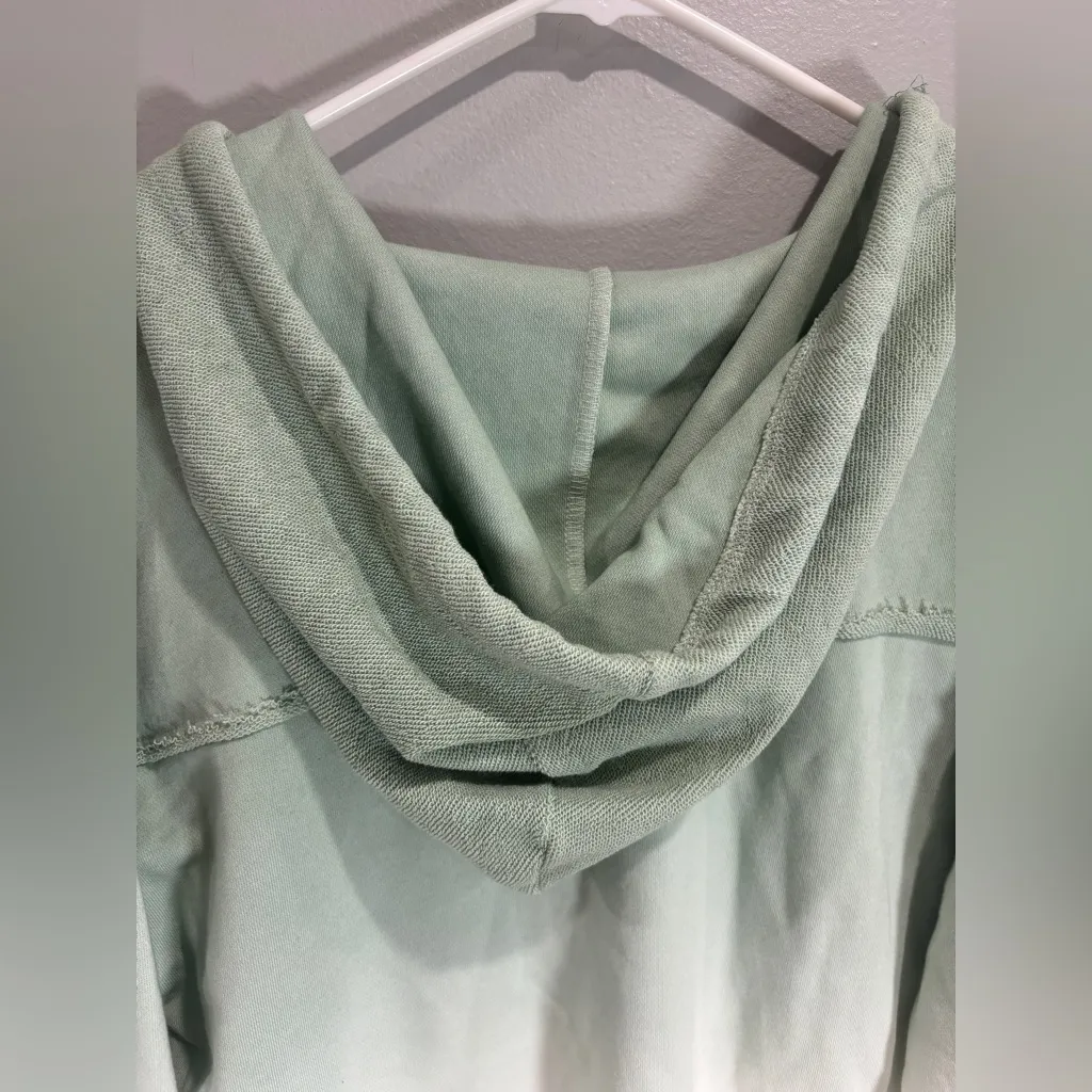 POL Distressed Ombré Teal Hoodie Pullover Small Oversized Boho Bohemian Hippie M - Image 11