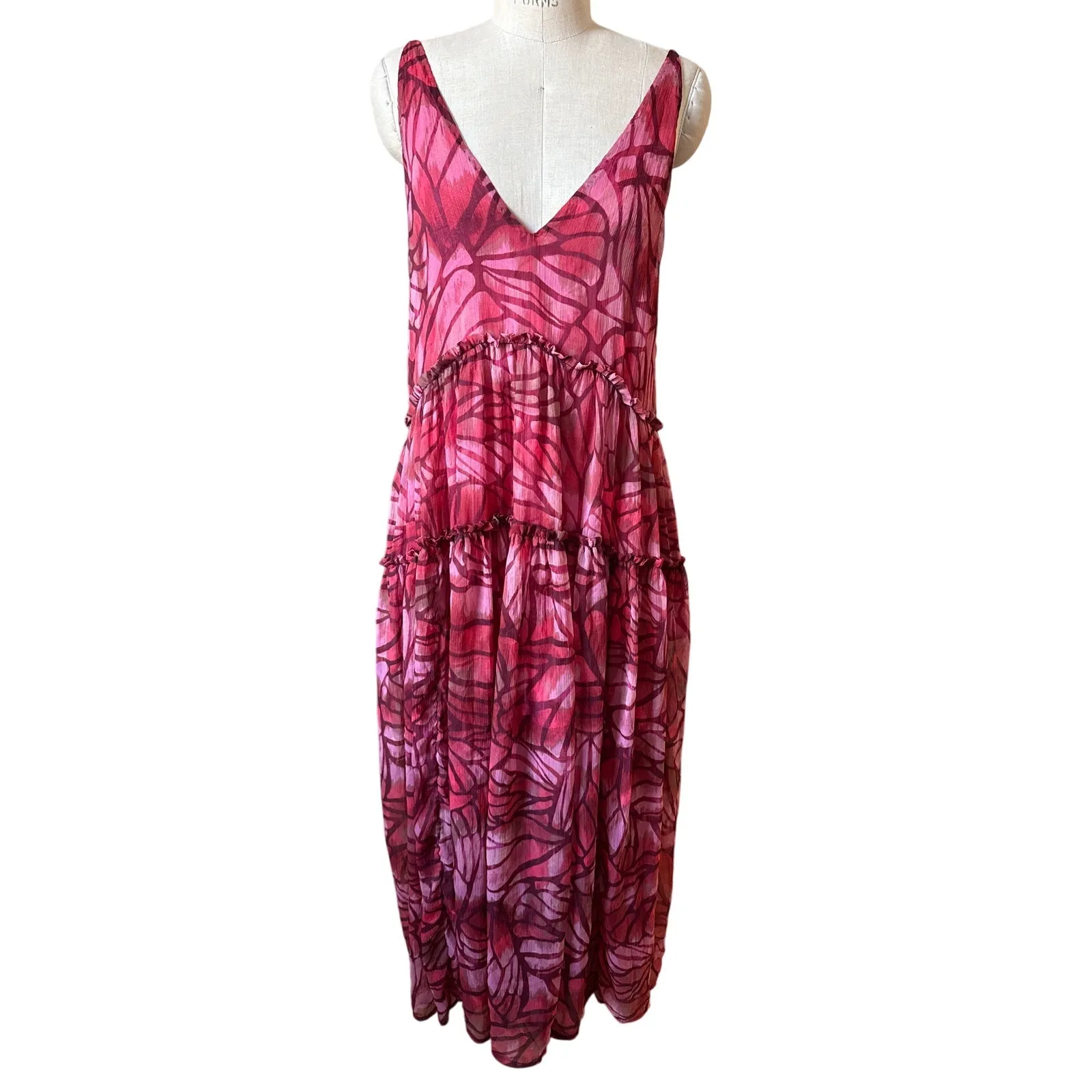 Free People Julianna Maxi Dress Red Size Large - Image 3