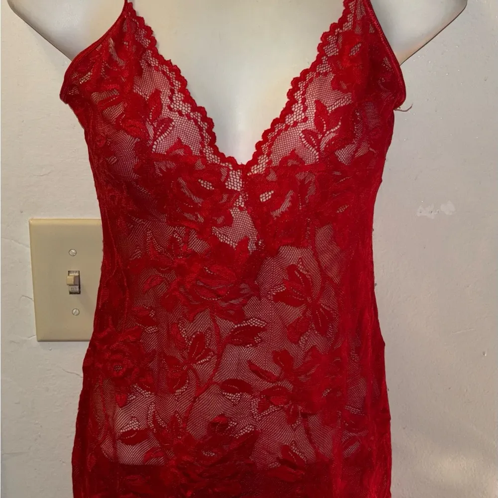 Red Lace Women's Victoria’s Secret Lace Small lingerie Teddy Nighty - Image 4