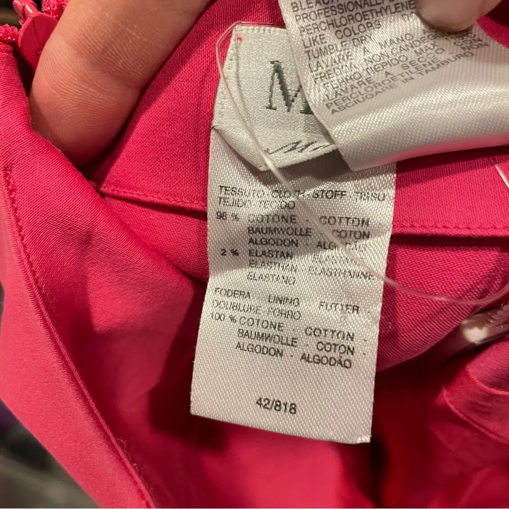 Beautiful MaxMara bublegum pink peek a boo halter luxury dress cotton open back - Image 11