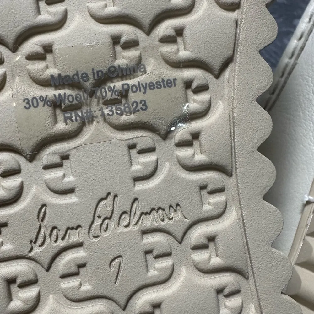 Sam Edelman Reve Fay Leather Sherpa Shoes Ivory Pink NEW - Image 9