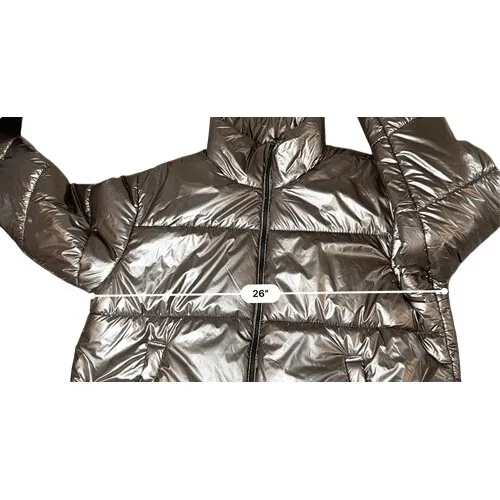 Ava & Viv Plus Size Copper Metallic Puffer‎ Coat 1X NWOT Outerwear Winter - Image 8