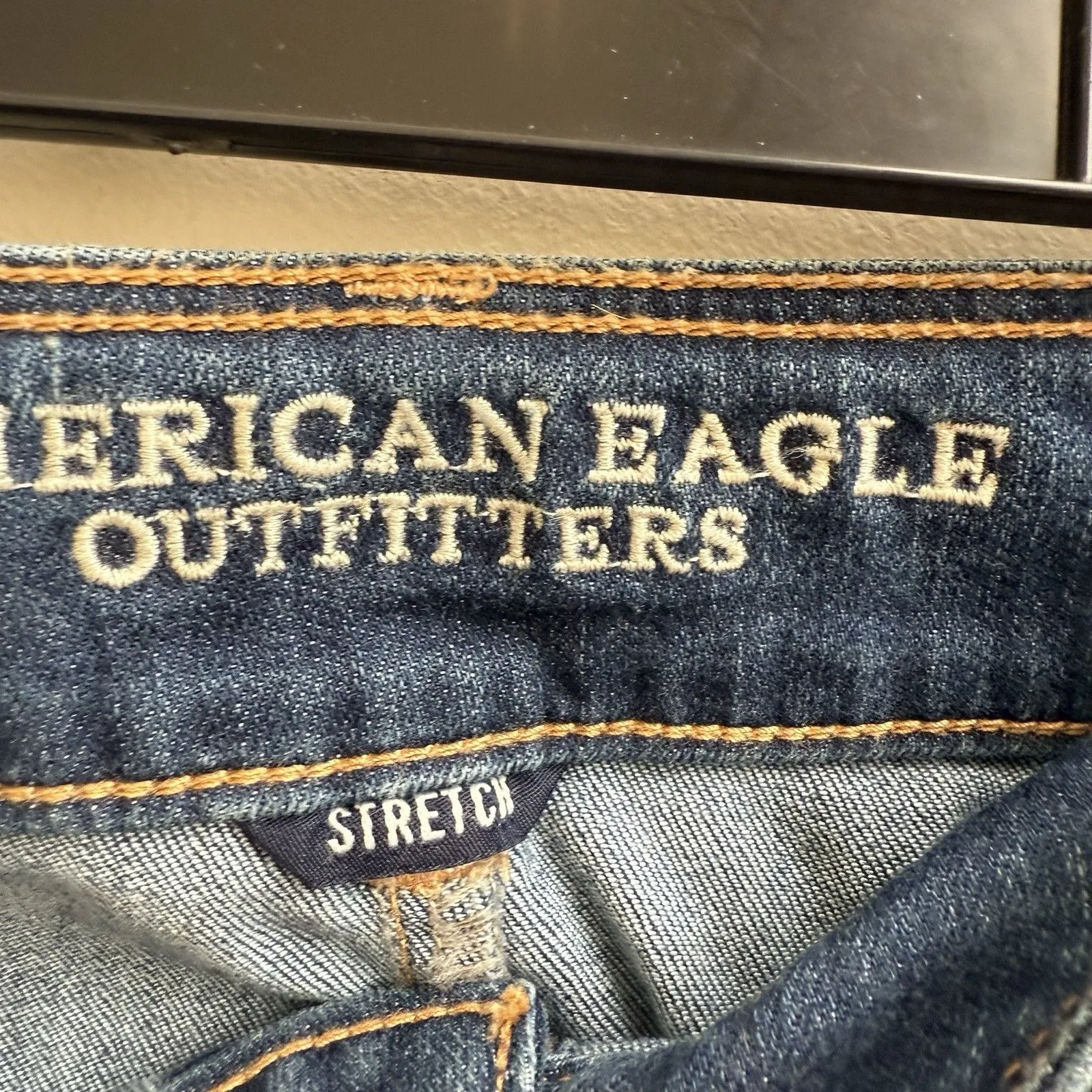 American Eagle Womens Button Up Denim Jean Stretch Mini Skirt Size 4 Blue - Image 3