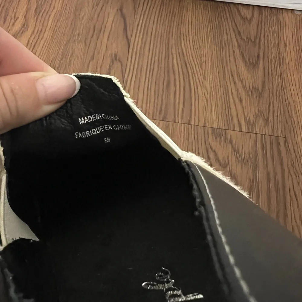 Free People White Calf Hair Varsity Slip On Sneakers Size 38 EU - Image 7