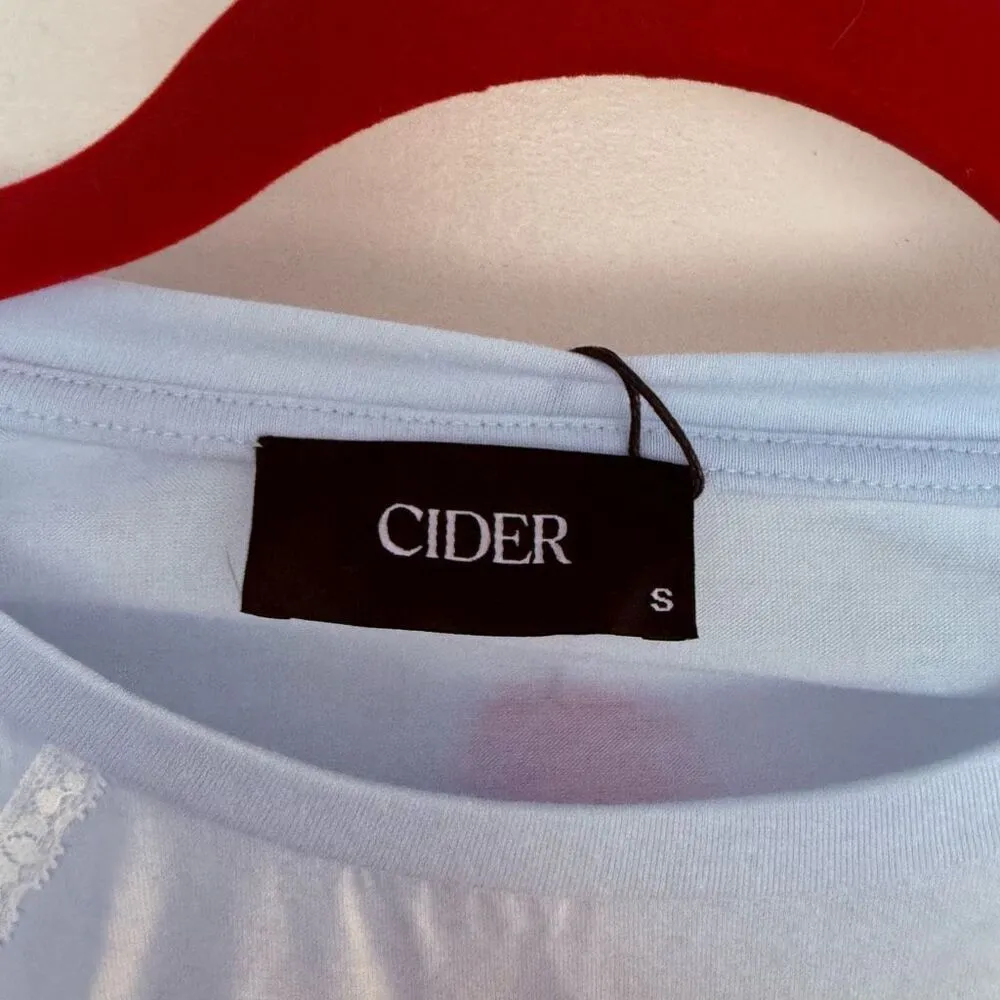 Cider Women’s Small Blue 90 Crop Top New - Image 2