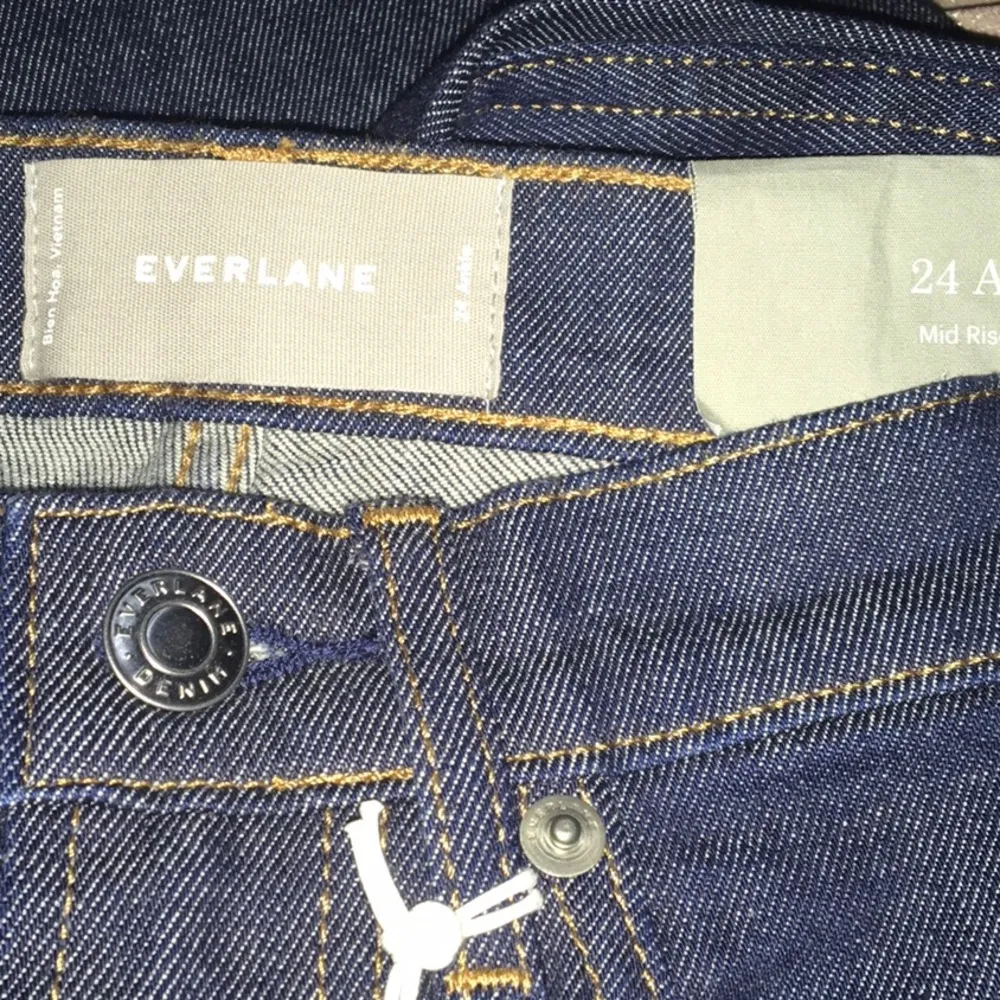 NWT Everlane Mid Rise Skinny Ankle Jeans Denim Pants Dark Wash Rinse 24 - Image 9