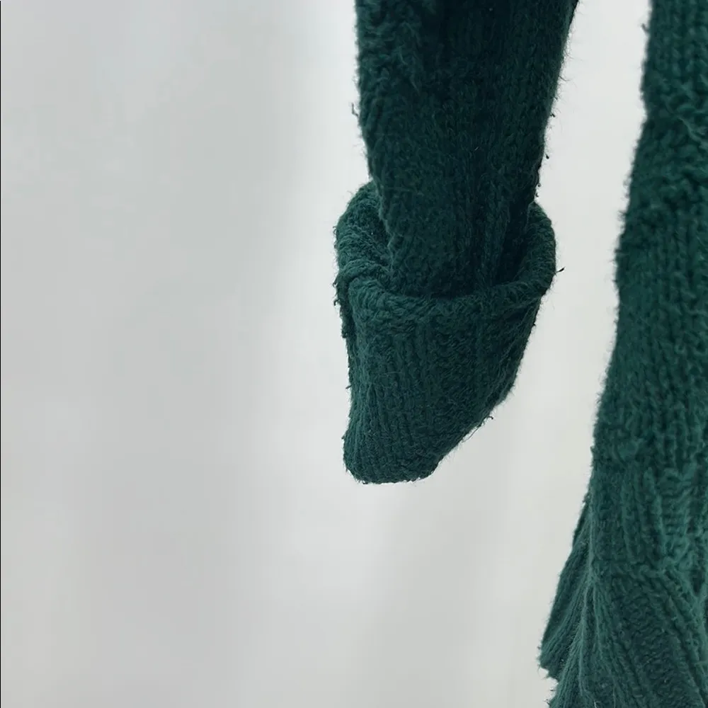 Lake Harmony Green Crew Neck Sweater M Textured Knit cotton vintage unisex Size M - Image 9