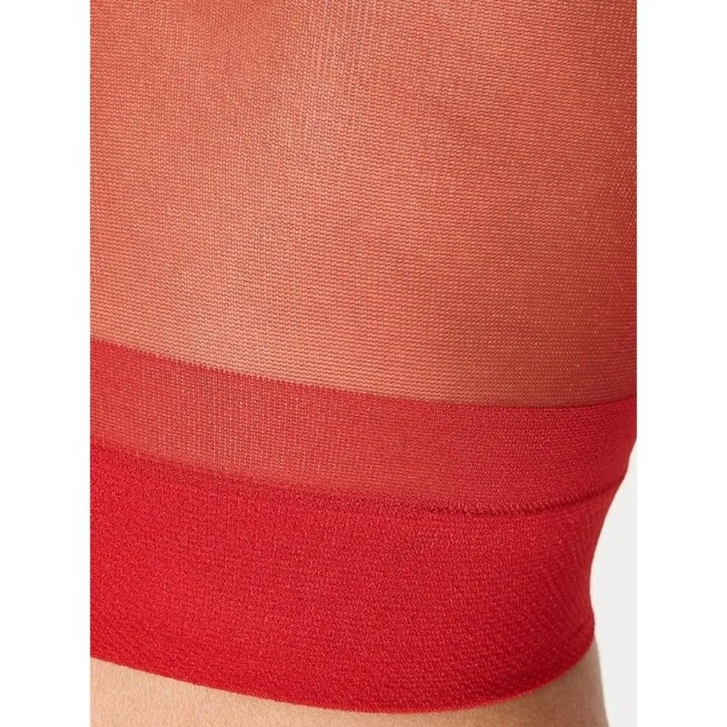 Stems Avery Microfiber Tights in Red Small New Womens Nylons Pantyhose - Image 9