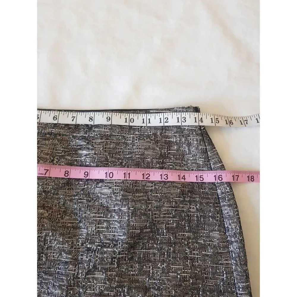 Womens Skirt Size 0 Metallic Mini Corpcore Girl Boss Corporate - Image 12