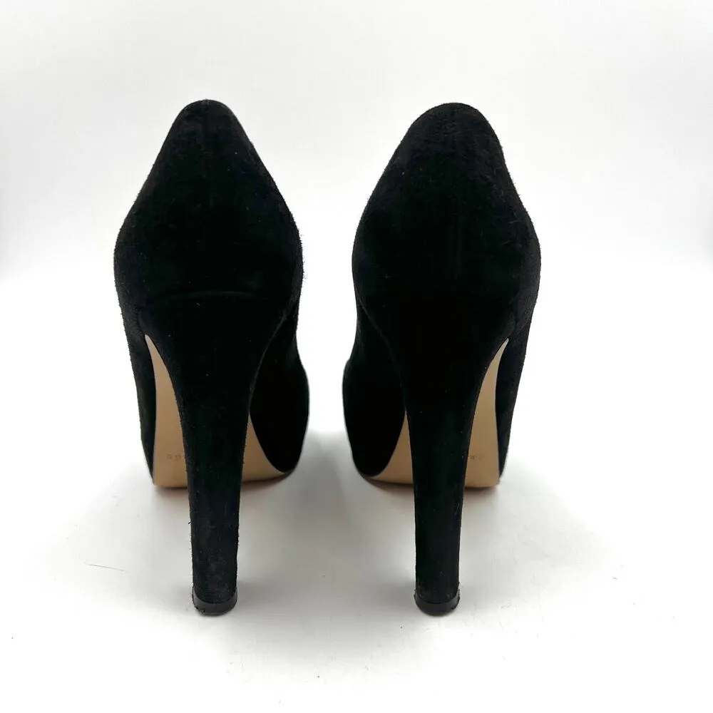 Kate Spade Nessle Pumps Nessle Suede Black Platform Heels - Image 3