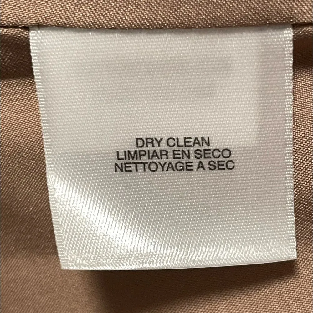 Anne Klein Fit & Flare‎ Midi Dress Half Cap Sleeves Tweed Beige Tan Size 4 - Image 11