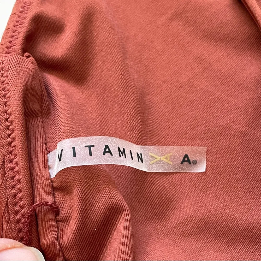 Vitamin A Swimsuit bedette one piece womens Red (xsmall) ribbed beach summer - Image 2