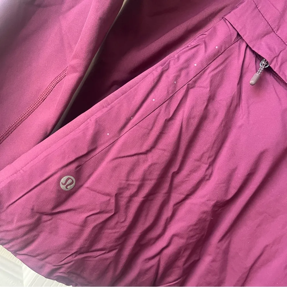 LULULEMON Run for Cold Half Zip Pullover Hoodie Jacket Plum Size 10 - Image 8