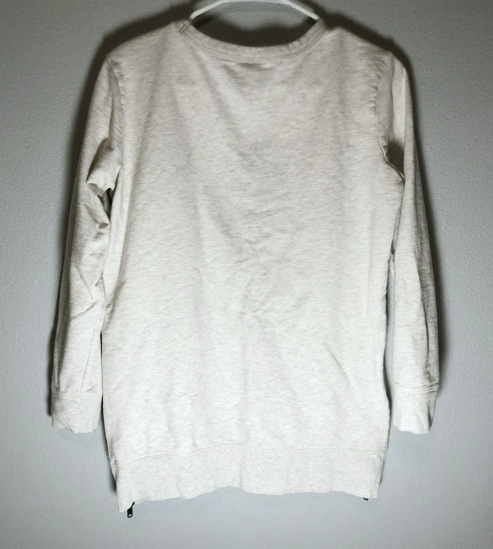 Applique Zip Heather Grey Sweatshirt - Image 2