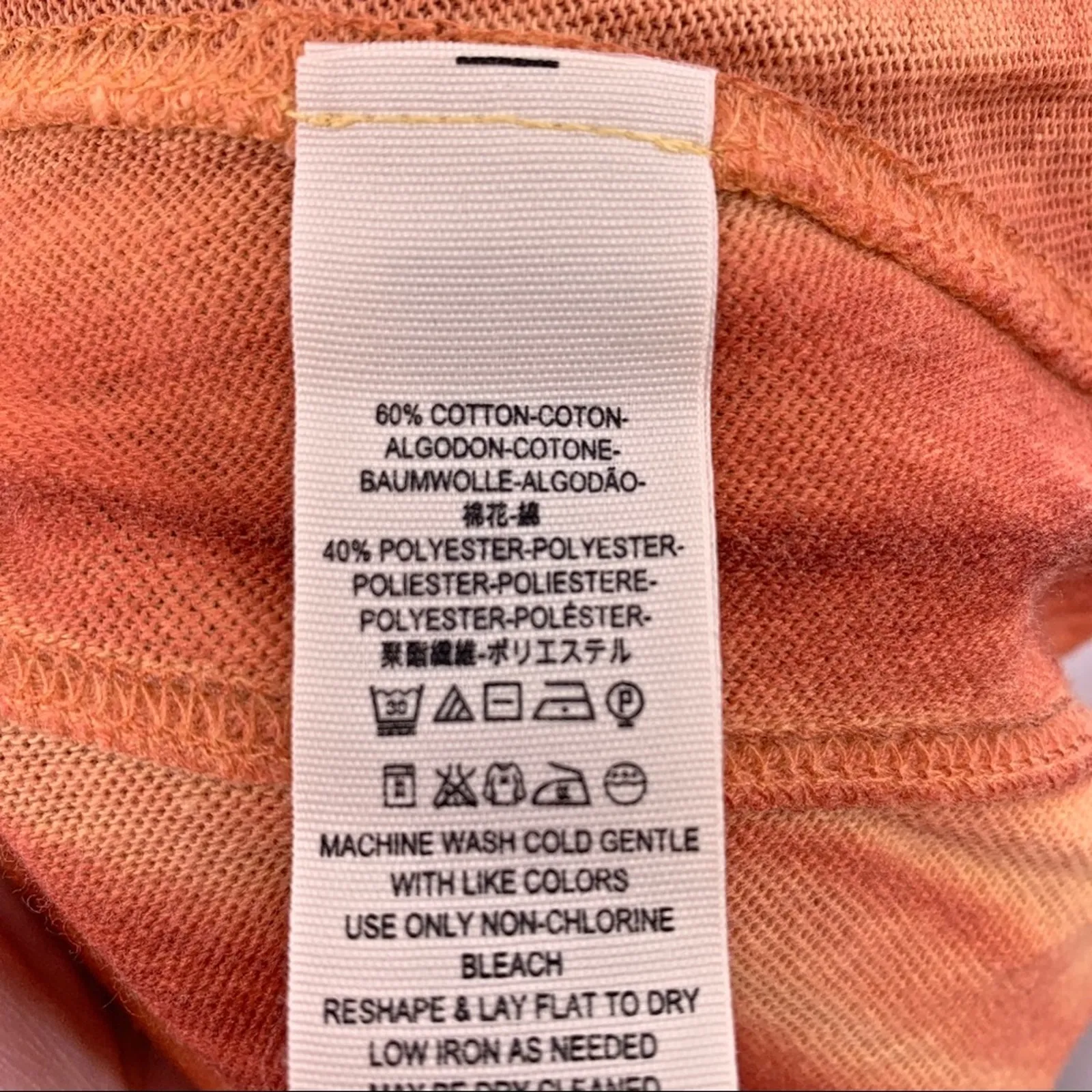 Free‎ People orange tie dye sleeveless scoopneck M - Image 5