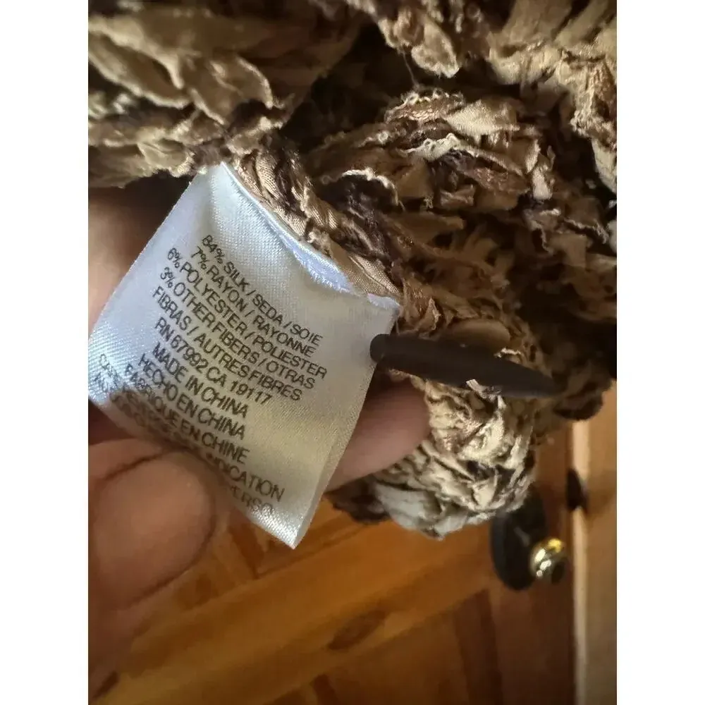 Sigrid Olsen open weave handmade silk blend sweater art to wear unique - Image 5