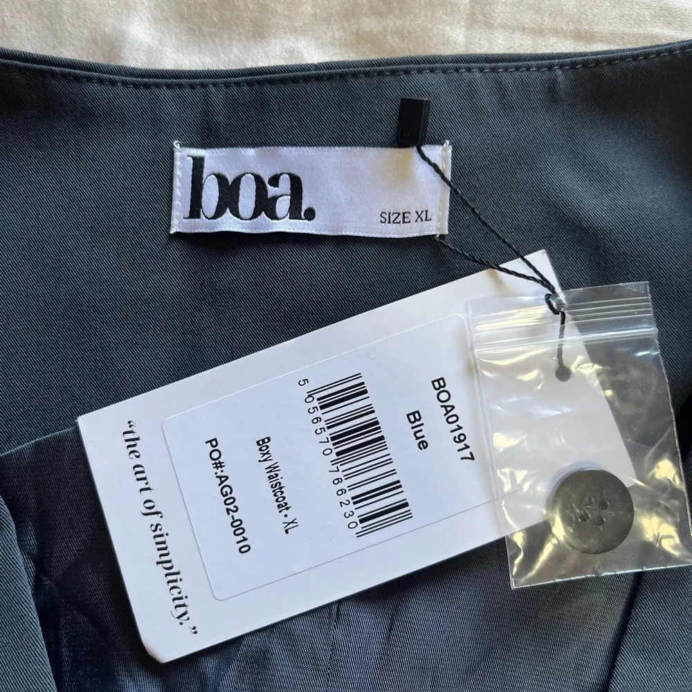 BOXY WAISTCOAT Gray Size XL - Image 3