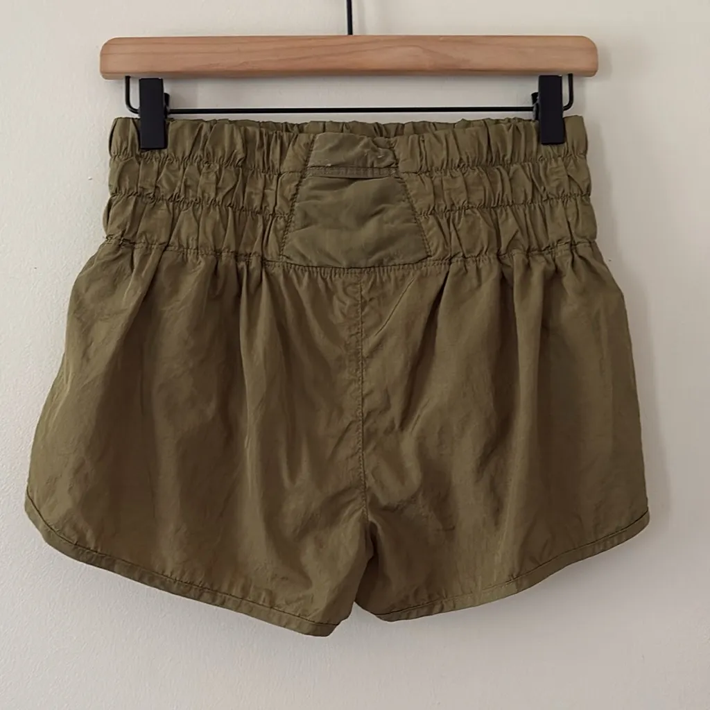 FREE PEOPLE MOVEMENT The Way Home Shorts High Rise Running Olive Green Size S - Image 5