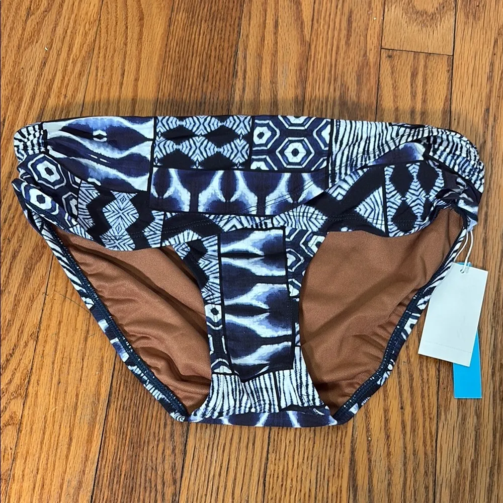 Bleu Rod‎ Beattie Island Time Sarong Hipster Bottoms Navy Size 4 NWT - Image 3