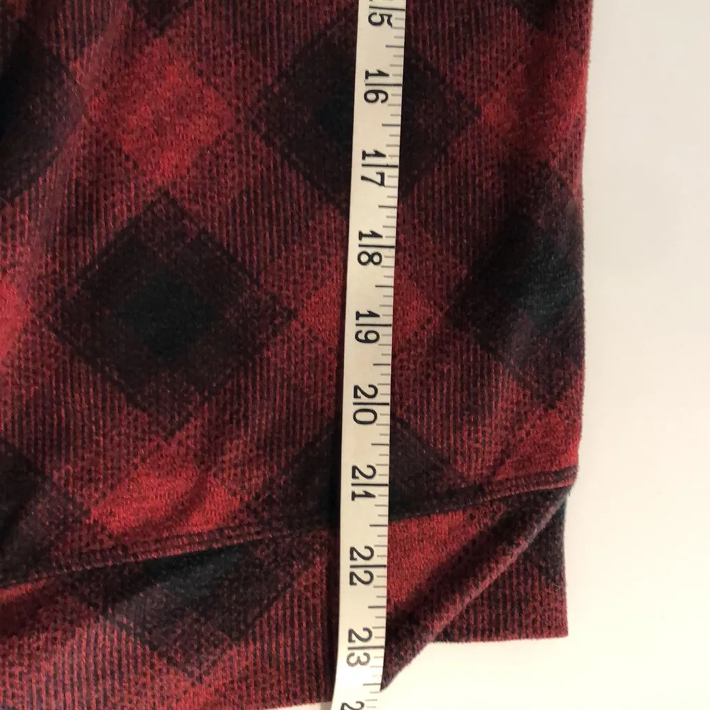 Women’s Maurices Lakeside cozy plaid Cowl neck long sleeve shirt top sweatshirt - Image 7