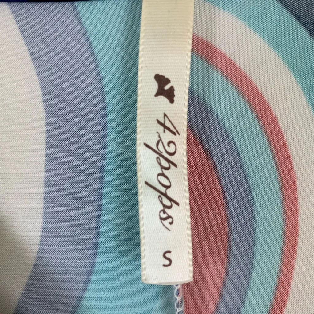 42 Pops Asymmetrical Retro Disco Shift Dress Blue - Image 3