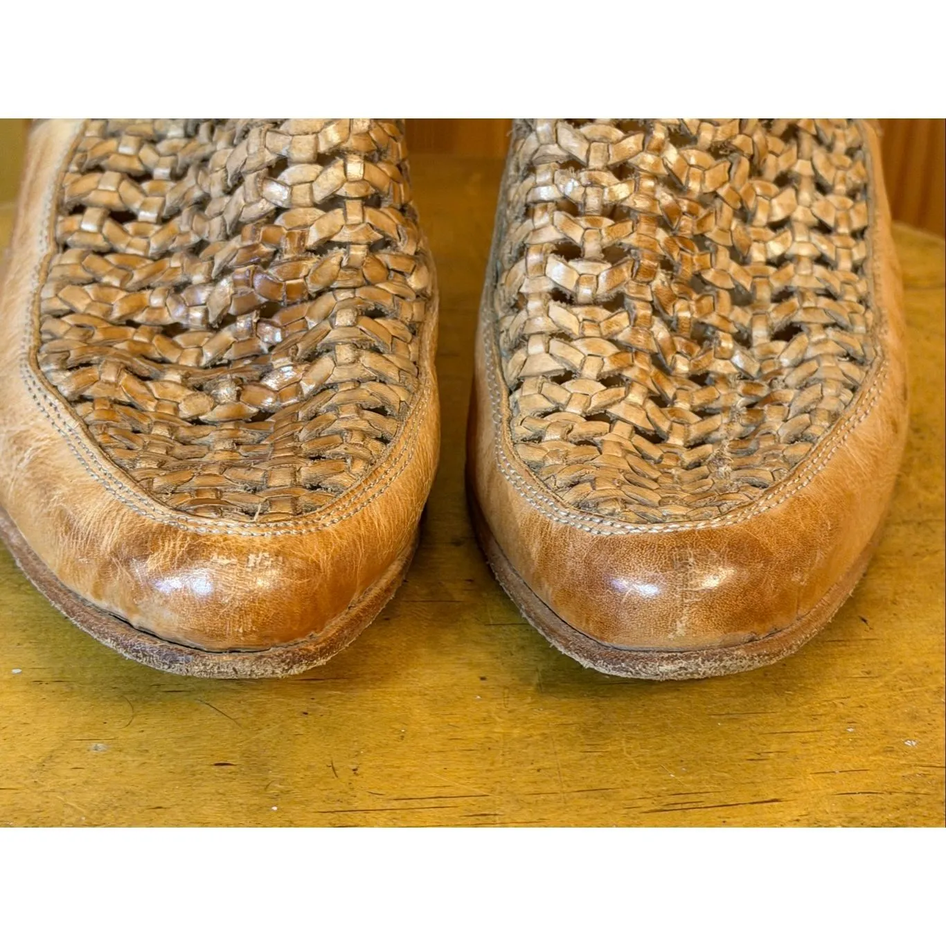 Bed Stu Womens Bettina Slingback Mule Heels Handwoven Leather Teak Sz 7.5 - Image 10