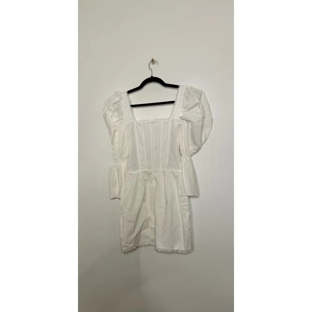 House of Cb Matilda White Puff Sleeve Corset Dress - Image 7