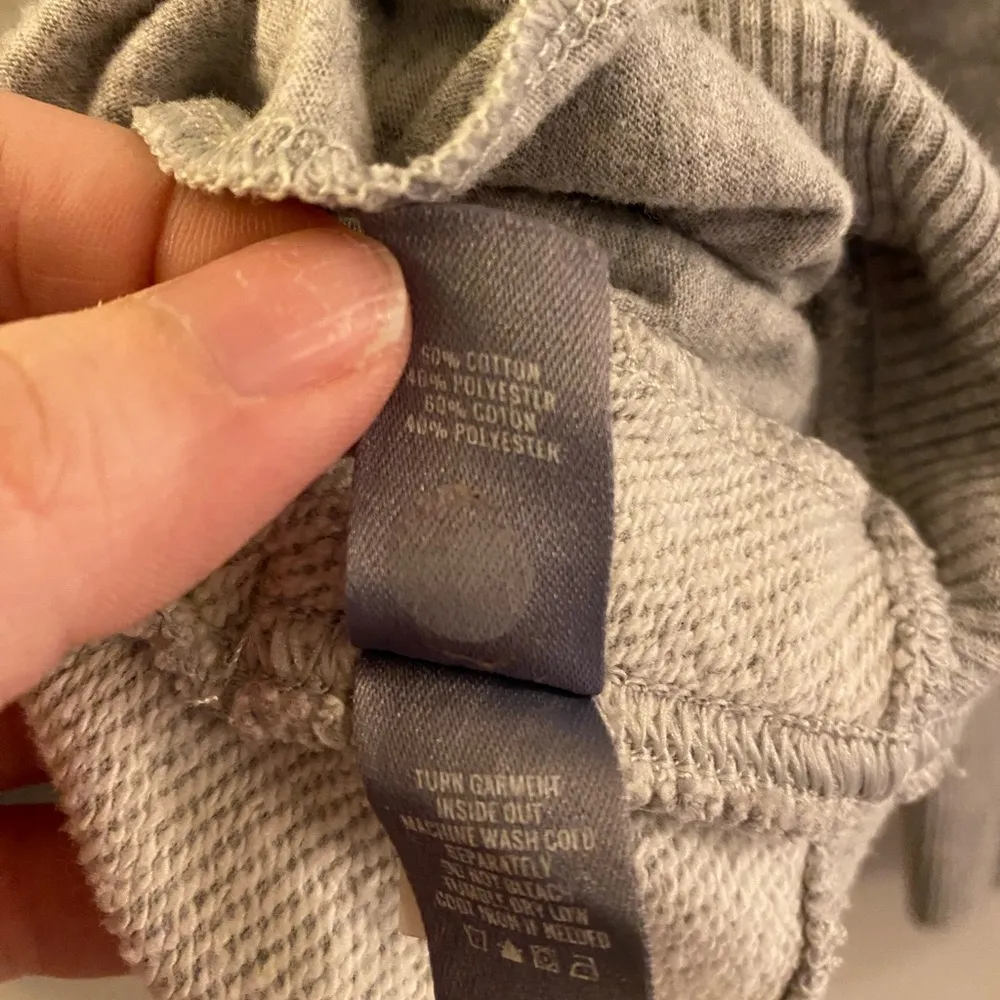 Aerie American Eagle Relaxed Grey Turtleneck Sweatshirt, Loungewear, Women's Sm - Image 5