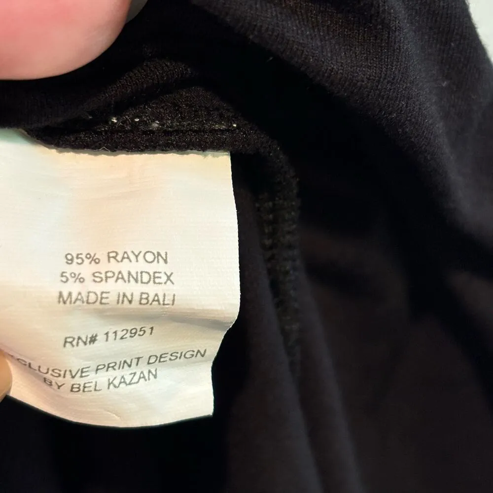 Anthro Bel Kazan Black Asymmetrical Short Sleeve T-shirt Dress - size Small - Image 5