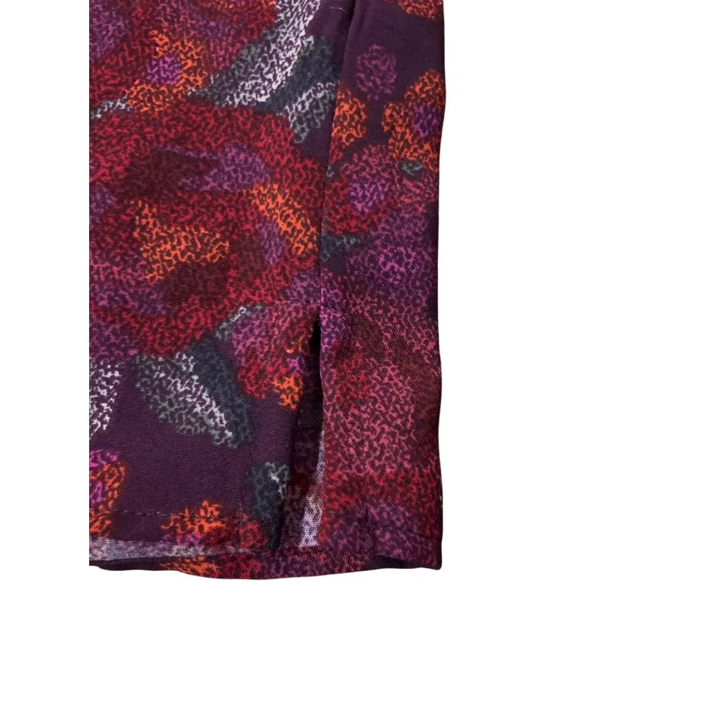 Christopher & Banks Women’s Blouse S Burgundy Floral Long Sleeve NEW - Image 13