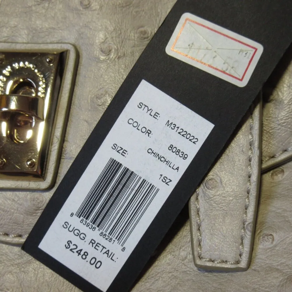 NWT Marc Jacobs Ozzie in Chinchilla Intergalocktic Faux Ostrich Crossbody Purse - Image 5