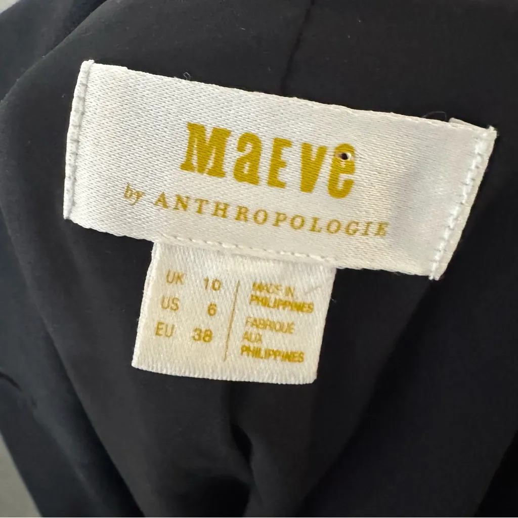 Maeve by anthropology Blazer jacket‎ black Size 6 - Image 3