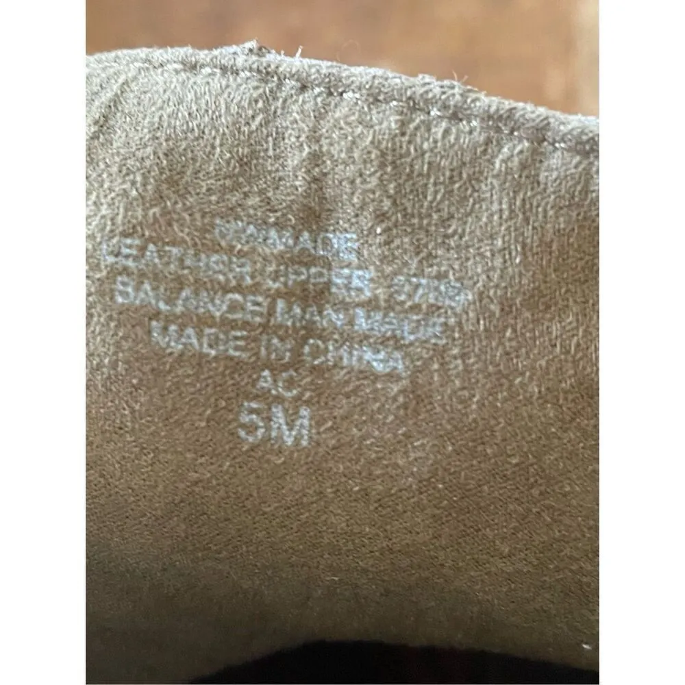 NINE WEST Womens Sz 5 M Brown Suede Lace Up Ankle Fashion Boots Booties - Image 6