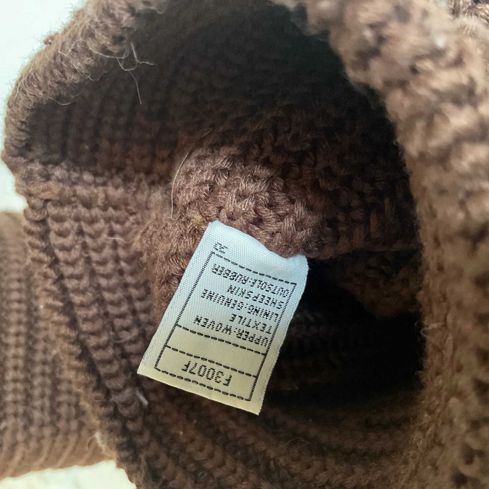 UGG Australia Brown Knit Tall Boots Women’s Size 9 Cozy Winter Slip On - Image 9