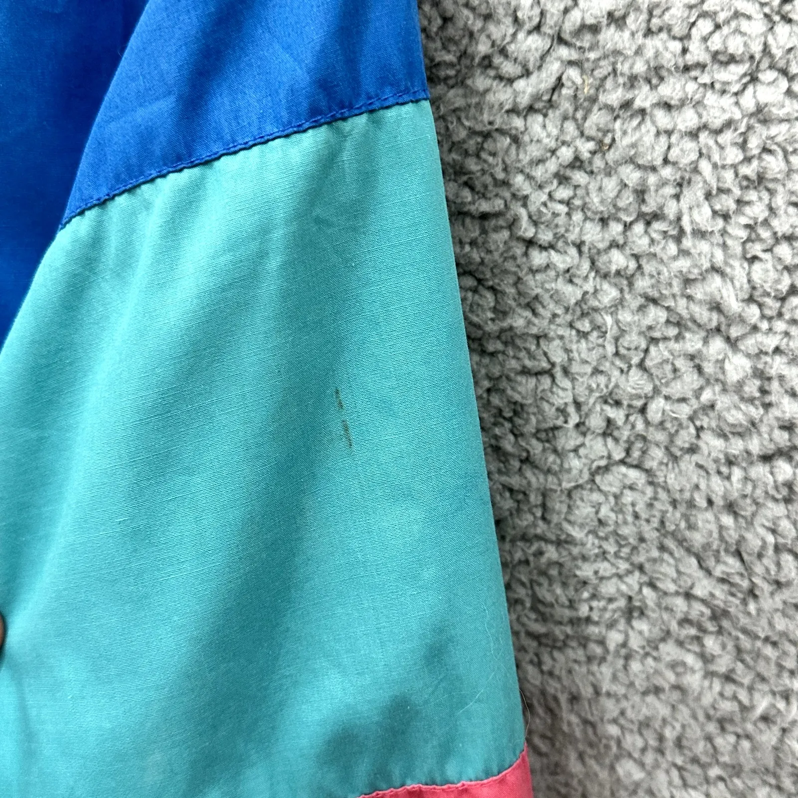 Vintage 80s Colorblock Windbreaker Jacket 12 Rainbow Striped Retro Track Preppy - Image 9