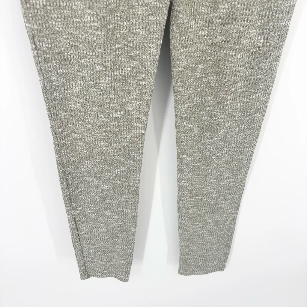 Gymshark Slounge Leggings Ribbed Marl Design Size Medium Green Cozy Lounge Wear - Image 6