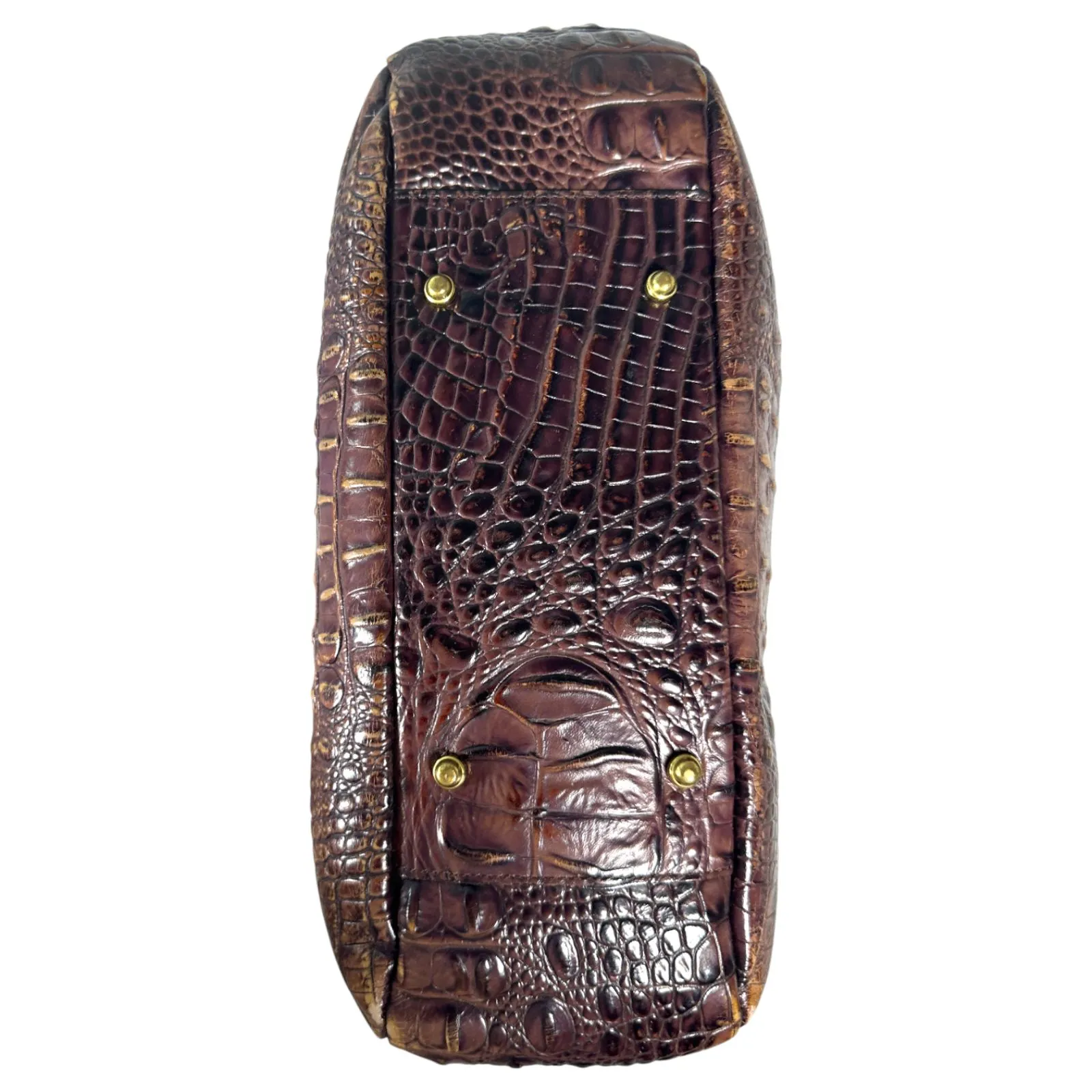 Brahmin  Collette Pecan Melbourne Leather Croc Embossed Shoulder Bag - Image 6