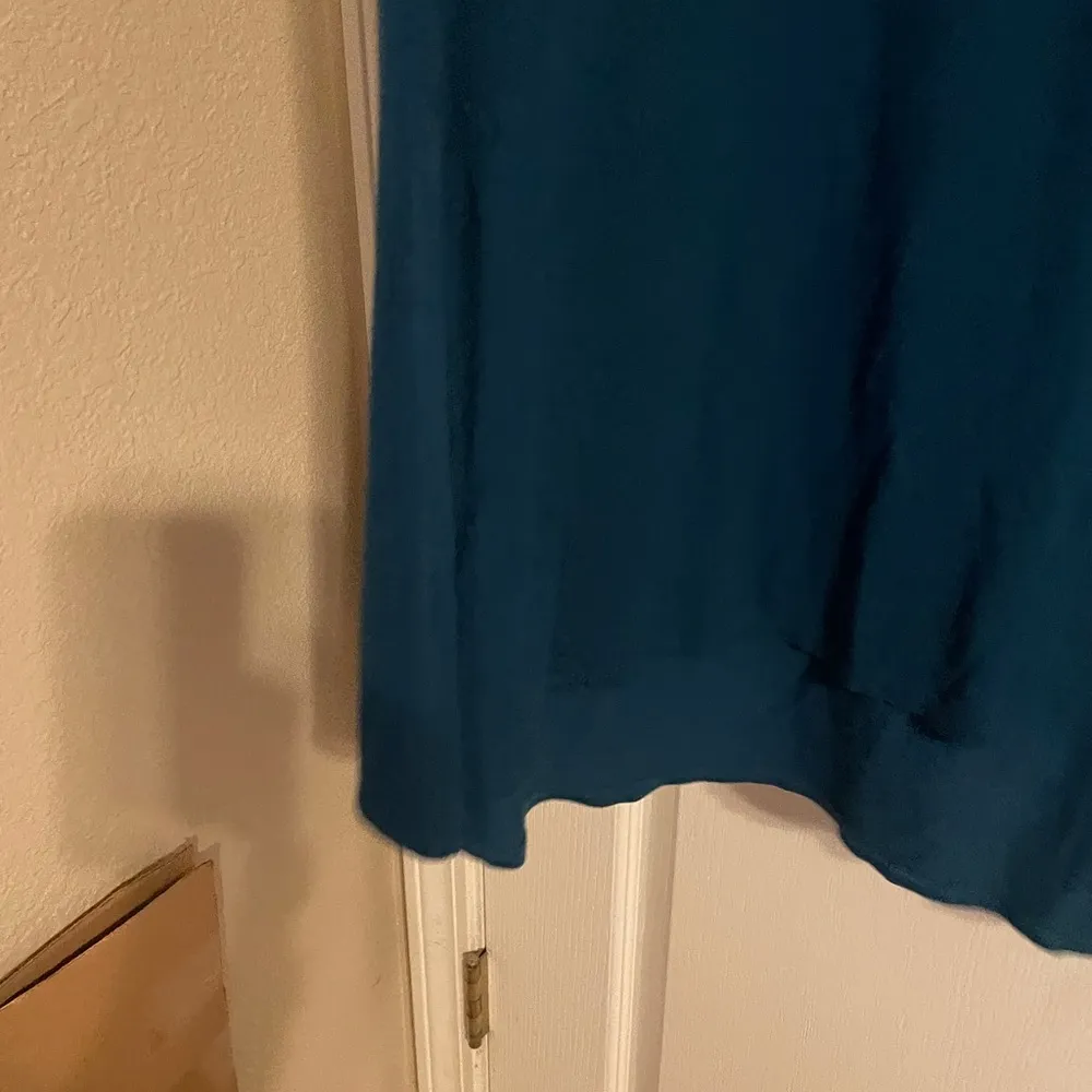 Soft Surroundings Turquoise Long Sleeve MIDI Dress Size L Oversized Minimalist - Image 5