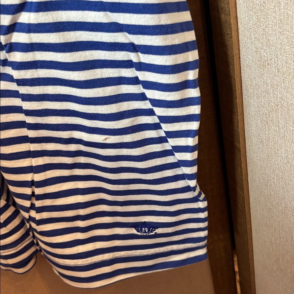 Dockers  Blue and White Striped Tee large - Image 2
